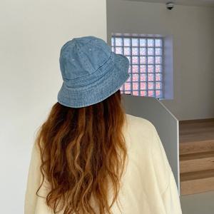 청 벙거지 여성 코튼 챙 모자 벙거지 버킷햇