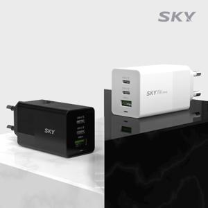 스카이 필 GaN 65W PD3.0 PPS 3포트 멀티 초고속 충전기 GaN65S USB C타입 아이폰 갤럭시 고속충전기