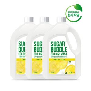 슈가버블 친환경 주방세제 레몬크러쉬 2.5L x 3개