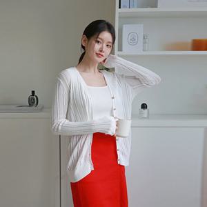 [최초가 89,000원][르포엠]스텔라 골지 가디건 앙상블 4종세트