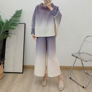 플라라 (88까지)플리츠로즈카라블라우스+팬츠SET
