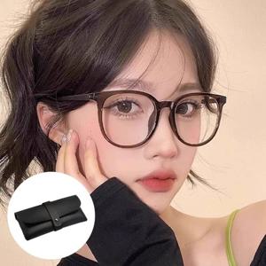[루즈루나] 아비 브라운 블랙 투명 블루라이트차단 긱시크 뿔테 안경