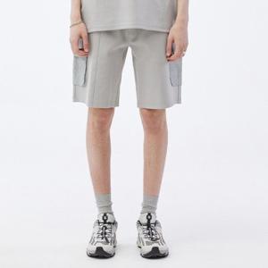 [스위브]유니)EDGE SLIT POCKET HALF PANTS (GREY) [LSRMCPH309M]