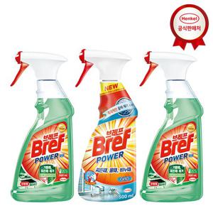 브레프 변기세정제 파워스프레이 500ml x3개