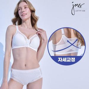 [저스트마이사이즈][저스트마이사이즈] 밸런스 핏 프론트훅 브라+팬티 화이트 JMW3N15_T