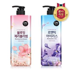 [온더바디]온더바디 플라워 약산성 퍼퓸 바디워시 900g × 2개 (아이리스+체리블라썸)