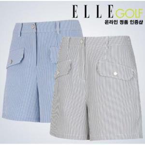 [엘르골프]여름 여성 골프웨어 시어서커 소재 통기성 신축성 흡습 속건 스트라이프 반바지