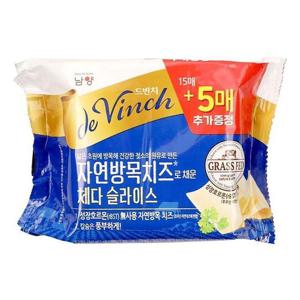 [JHQRSL4Y_52EC]체다 슬라이스 치즈 340G(17Gx15+5매)