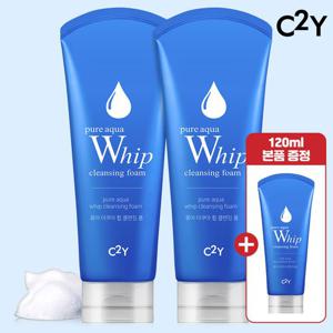 C2Y 아쿠아휩 대용량 클렌징폼 220mlX2개 (+120ml 추가구성) / 딥클렌징