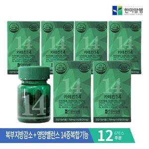 [한미양행] 녹차 카테킨 14 체지방감소 다이어트 700mgx42캡슐x6박스 (12주분)