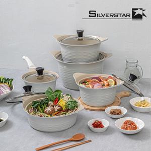 [SILVERSTAR] 쿡쿡 세라믹코팅 인덕션IH 주물냄비 5종세트(편18+양20+양24+전24+곰24)