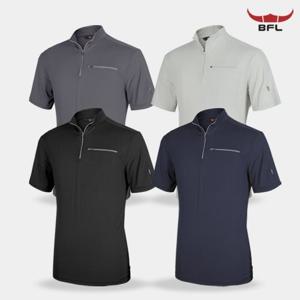 BFL 메쉬런 남성 여름 등산 아웃도어 가슴포켓 집업 반팔 티셔츠(KP41LT040M)