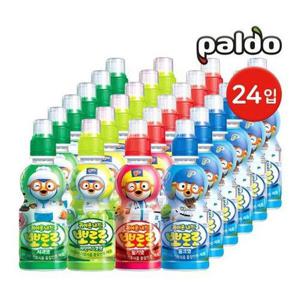 갤러리아_팔도 뽀로로 음료수 235ml 4종 혼합 24입 (밀크6+딸기6+사과6+샤인
