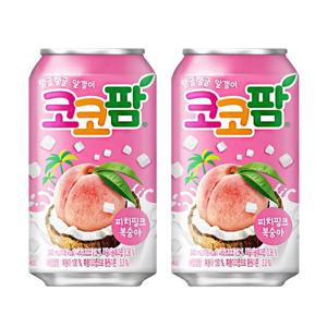 코코팜 피치핑크 복숭아 340ml x 4캔 뚱캔 과즙음료