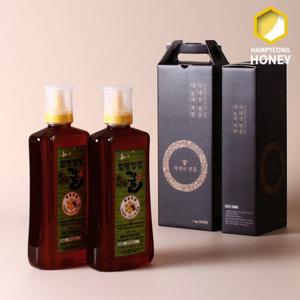 [함평나비꿀] 전라도 순수 자연산 감로꿀 1kg + 1kg 선물세트 / 벌꿀성적서 동봉