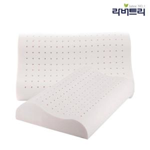 라버트리 2개세트 천연라텍스 굴곡형 경추베개 (소)