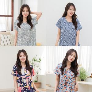 [♥무료배송] 여성 인견 냉감 반팔 원피스 5종 택1