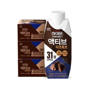 하이뮨 프로틴 밸런스 액티브 다크초코(330mlx12입) 3박스