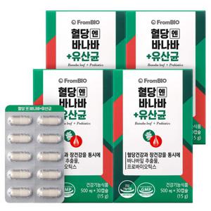 프롬바이오 혈당엔 바나바+유산균 30정x4박스/4개월