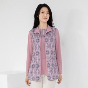 여성 엄마옷 플라워 나염 조끼 앙상블 세트 TE502032 중년여성의류/50대/60대/마담/빅사이즈/할머니옷