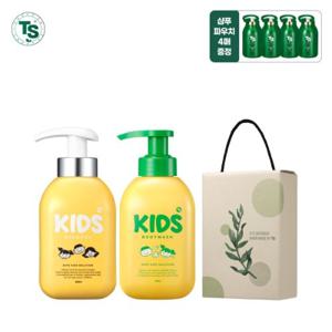 [TS 선물세트] 키즈샴푸 400ml*1개+키즈바디워시 400ml*1개+슈퍼케라틴6g*4개+선물박스*1개