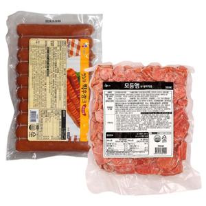 CJ씨푸드 맛있는 빅후랑크 오리지널 1kg+모듬햄 부대찌개용 1kg