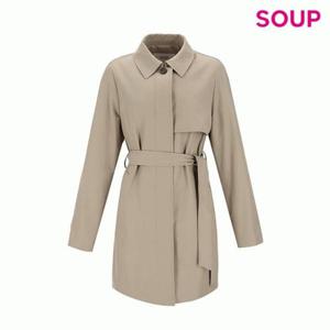 [숲]SOUP 벨티드 하프 트렌치 코트_S SA9BB30