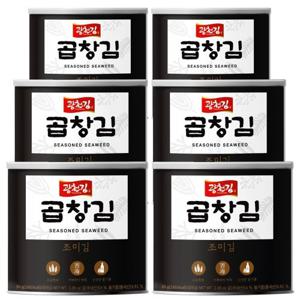 광천김 곱창김 캔김 30g x 6캔 /조미김/구운김/캔김