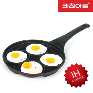 키친아트 금상첨화 IH인덕션 4구 멀티 에그팬 27cm