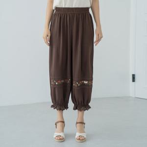 엄마옷 마담4060 레이스자수조거팬츠-QD000136-