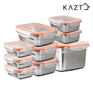 [가쯔] 냉장고정리 스텐 반찬 밀폐용기 알짜구성 세트