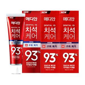 [메디안]메디안 치석케어 구취제거 치약 120g 3입