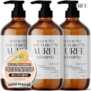 [2+1] 아우페 맥주효모 탈모샴푸 1000ML 대용량 두피케어 약산성 탈모증상완화