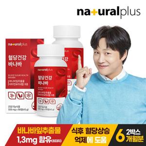 내츄럴플러스 혈당건강 바나바 90정 2박스(6개월분) / 식후 혈당상승 억제 비타민 미네랄 8종