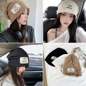 환우비니 얇은비니 면비니 사계절 패션비니 라벨