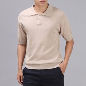 [후앙스] 남자 린넨라이크 레이온 반팔 카라 티셔츠 DMCT6009