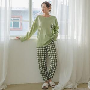 [버블돌]패밀리 긴팔 봄·가을 여성 잠옷 투피스 파자마 4colors