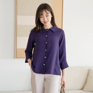 엄마옷 마담4060 백플릿츠플렛블라우스-QBL2502027-