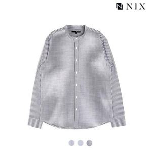 [닉스][닉스]남성 코튼폴리 레귤러핏 스트라이프 헨리넥 셔츠_FNOECSL112P