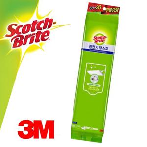 3M748 정전기 청소포 대형 리필80매 막대걸레용 (W9747C2)
