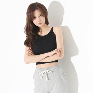 여자 크롭민소매 요가 실내복 티셔츠