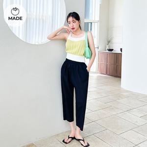 다가와 시원한 세미 배기 일자 밴딩팬츠