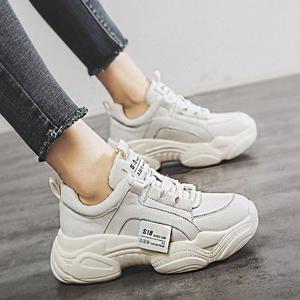 여성 6.5CM 라벨 어글리슈즈 키높이 운동화