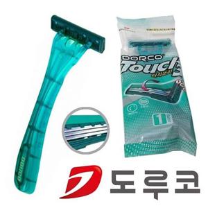 욕실용품 도루코 터치3 고급 일회용면도기 10P 소박스