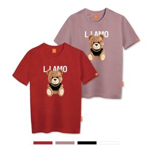 엘라모 스마일곰돌 반팔 티셔츠 남녀공용 빅사이즈 S~4XL