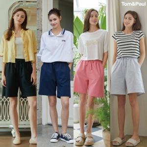 ♥4종세트♥탐앤폴 여성 여름 면스판 밴딩 반바지 4종 (L03W-4)
