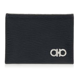[페라가모] FW24 남성 더블 간치니 반지갑 66 A062 NERO RED 0685948