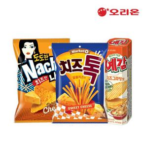 [오리온] 치즈마니아세트(총10봉, 치즈톡3+나쵸치즈4+예감치즈3)
