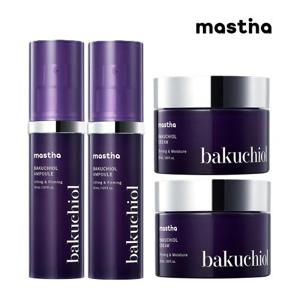 [본사공식] 매스티나 볼륨샷 리프팅 SET (바쿠치올 앰플 30ml 2개 + 크림 50ml 2개)