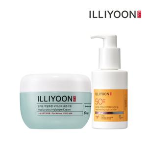 (특가) 일리윤 히알루론모이스춰 수분크림 100ml + 선크림 150ml